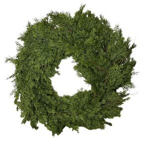 Allstate Floral 22” Faux Cedar Wreath YWC620-GR Lush Green Holiday Christmas